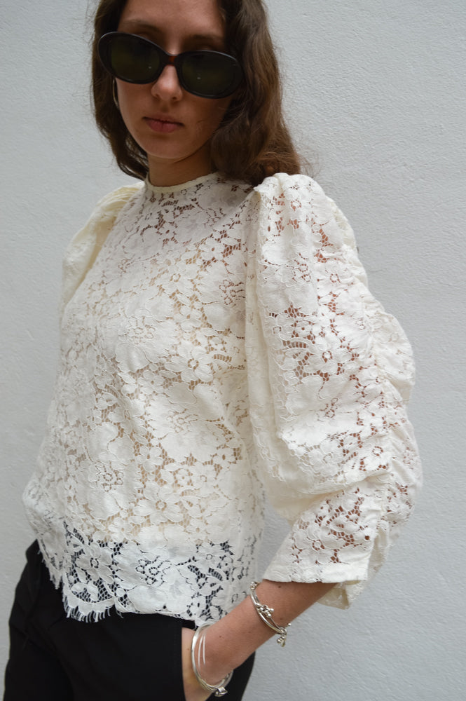 Stella Nova Lace Ecru Blouse - The Mercantile London