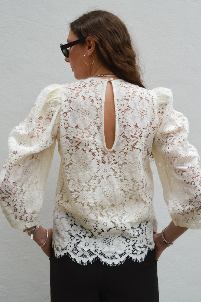 Stella Nova Lace Ecru Blouse - The Mercantile London