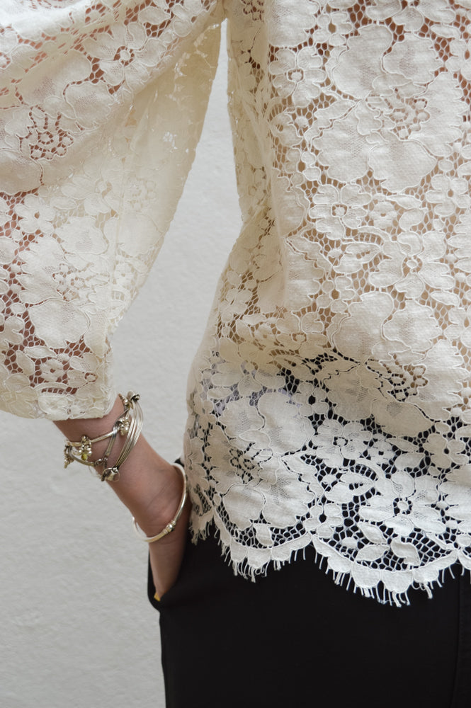 Stella Nova Lace Ecru Blouse - The Mercantile London