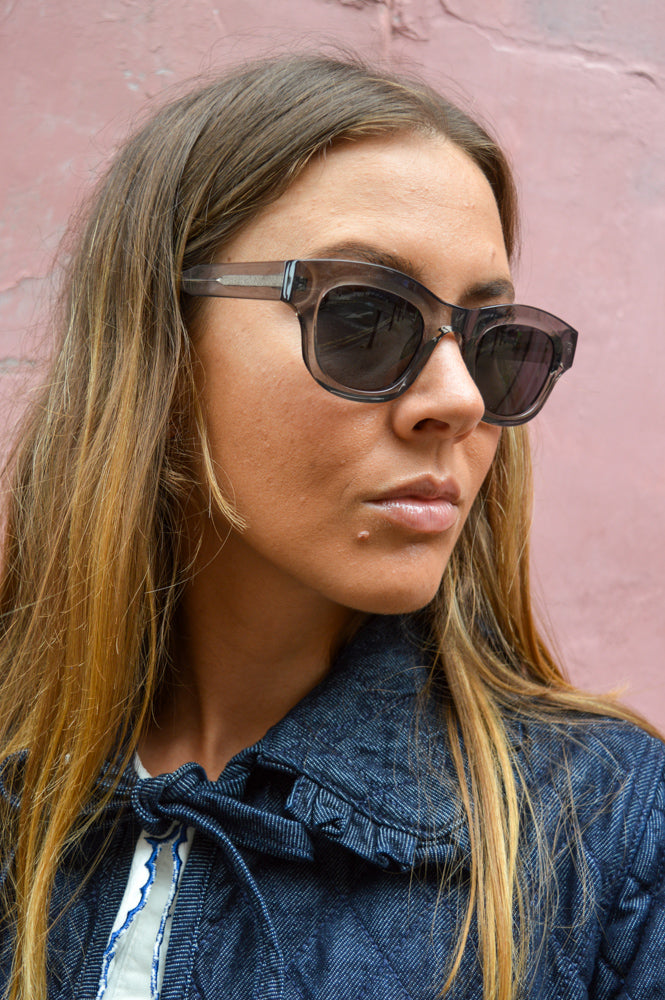 A Kjaerbede Lane Grey Transparent Sunglasses