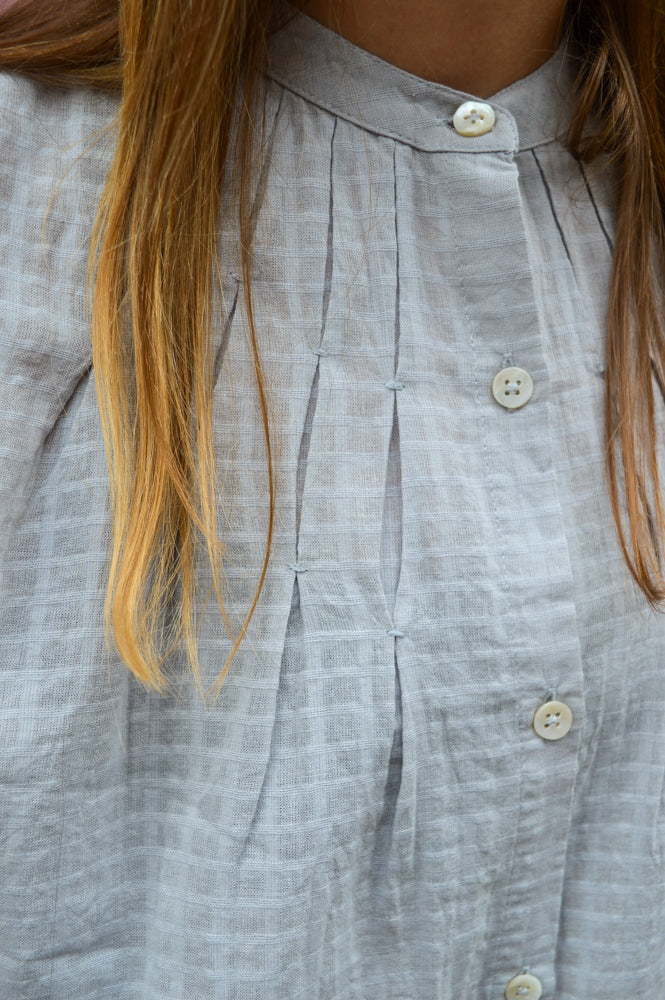 Nice Things Quadrille Melange Grey Shirt