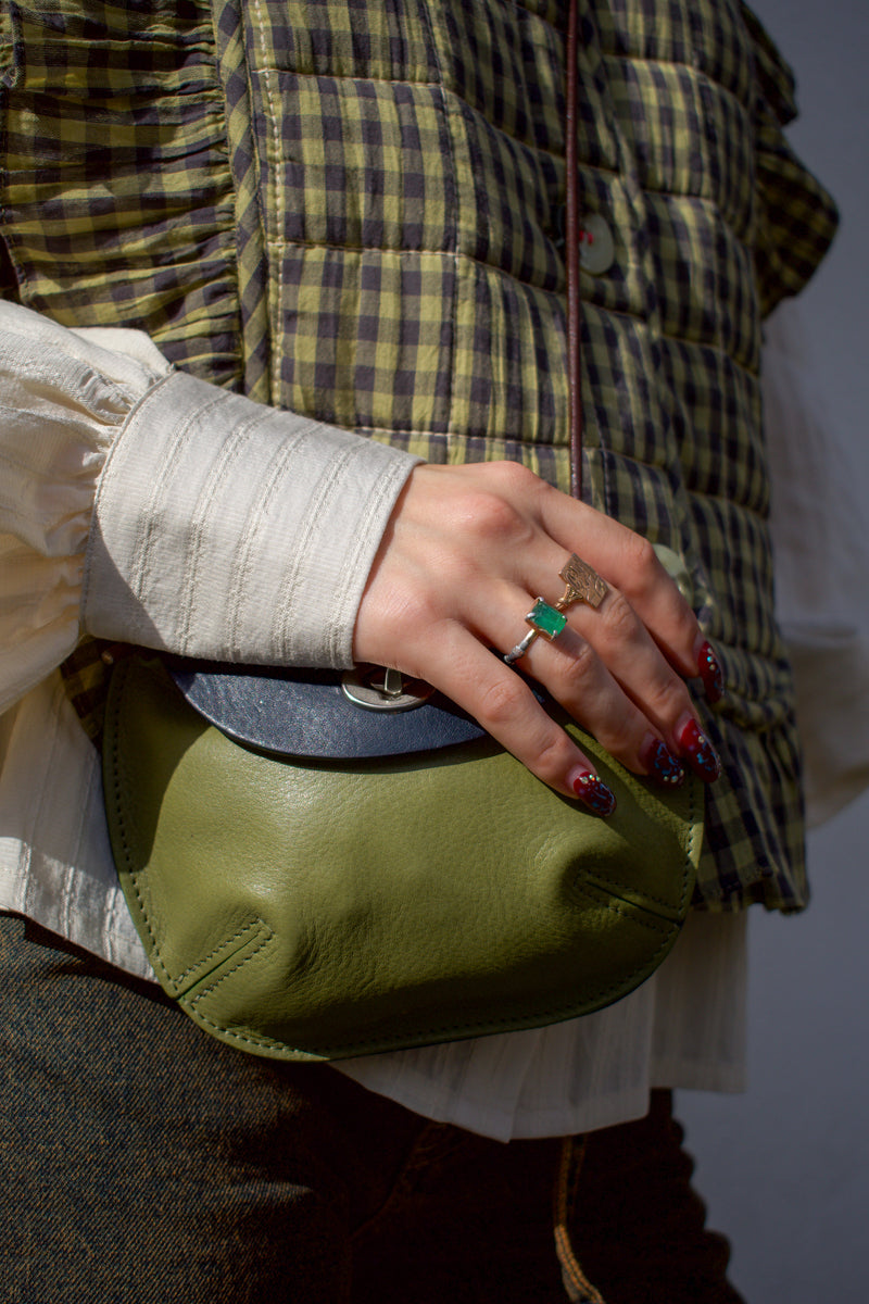 Kate Sheridan Navy & Basil Owl Bag