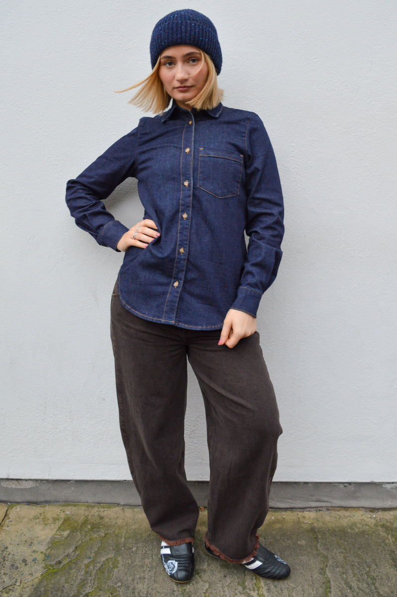 Numph Amber Dark Blue Denim Shirt