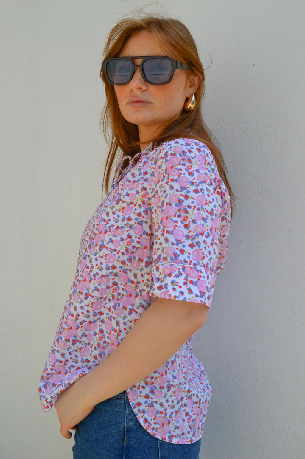 Baum Und Pferdgarten Molly Pink Liberty Flower Blouse - The Mercantile London