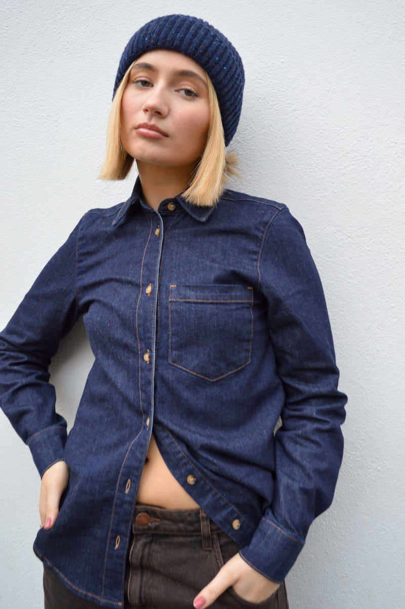 Numph Amber Dark Blue Denim Shirt