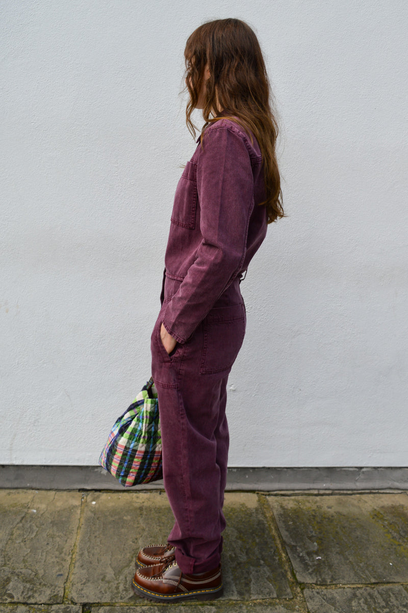 Ba&sh Fidis Bordeaux Jumpsuit