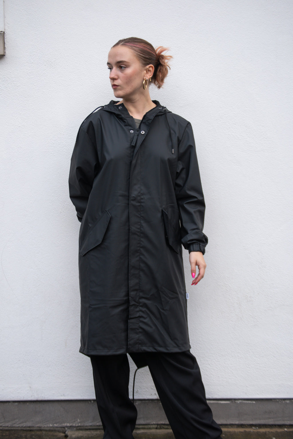 Rains Fishtail Black Parka