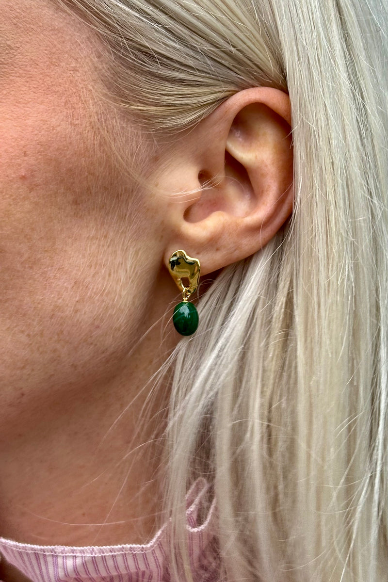 Enamel Copenhagen Aida Petrol Green Earrings