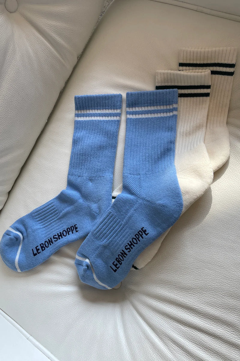 Le Bon Shoppe Boyfriend French Blue Socks - The Mercantile London