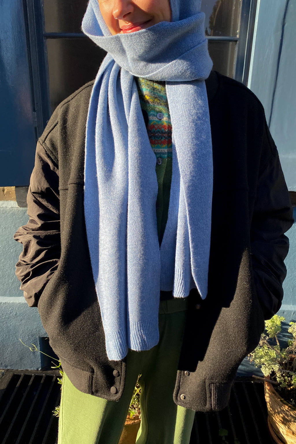 Colorful Standard Stone Blue Scarf - The Mercantile London