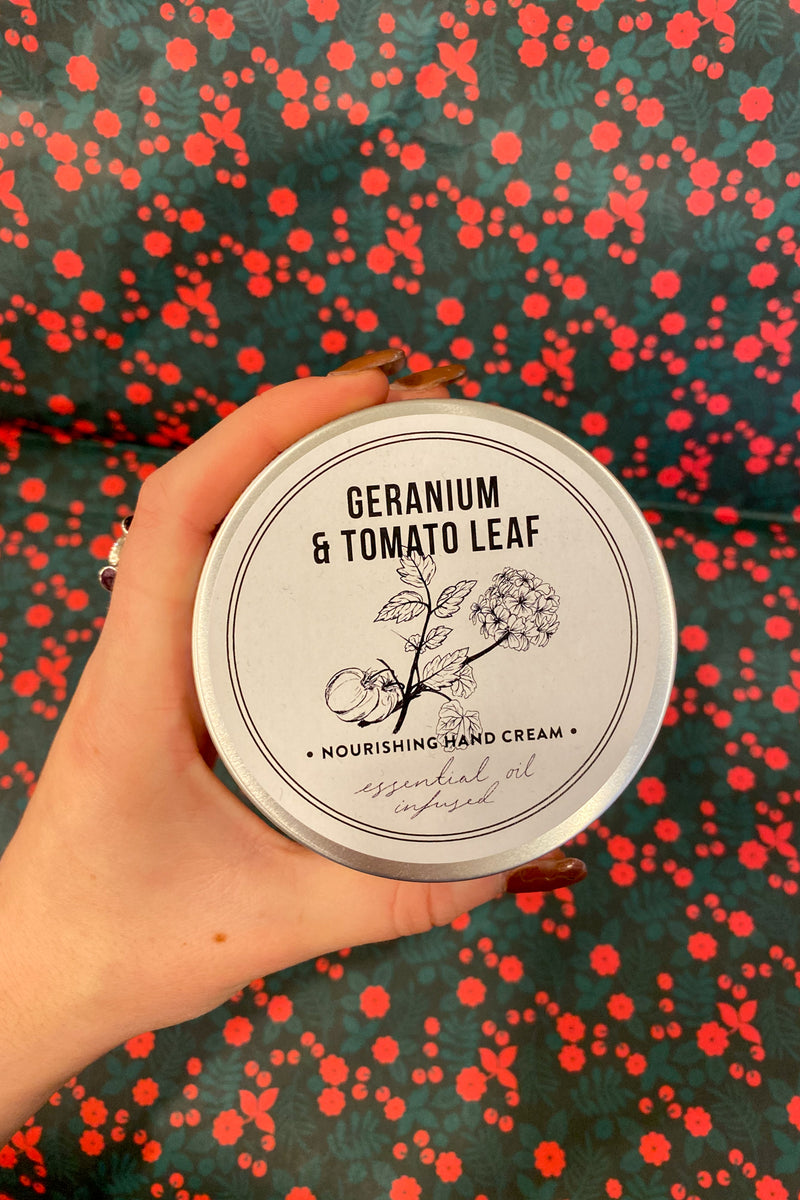 Norfolk Natural Living 100ml Geranium & Tomato Leaf Hand Cream Tin - The Mercantile London