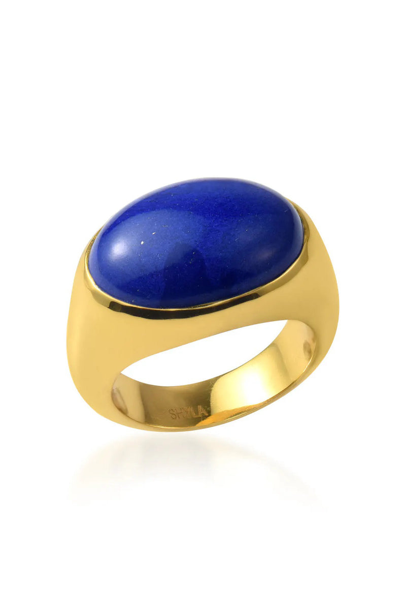 Shyla Serifos Lapis Ring - The Mercantile London