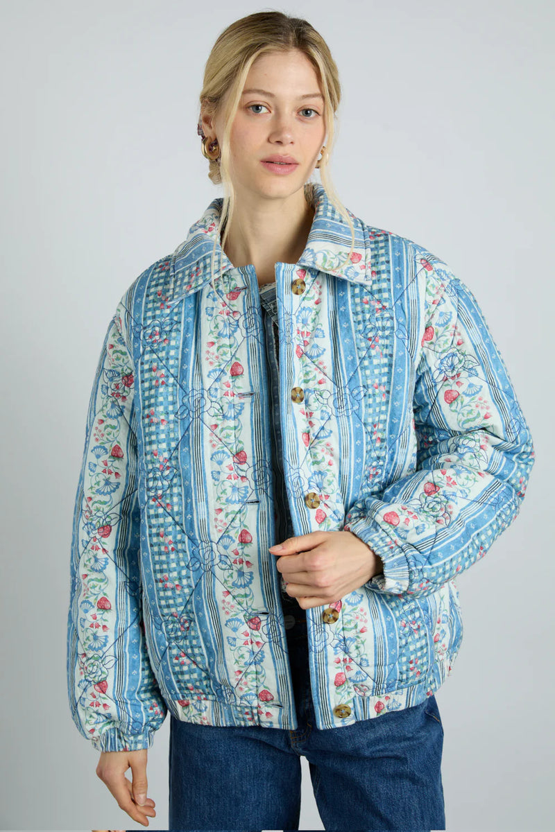 Damson Madder Claudia Reversible Wallpaper Floral Jacket