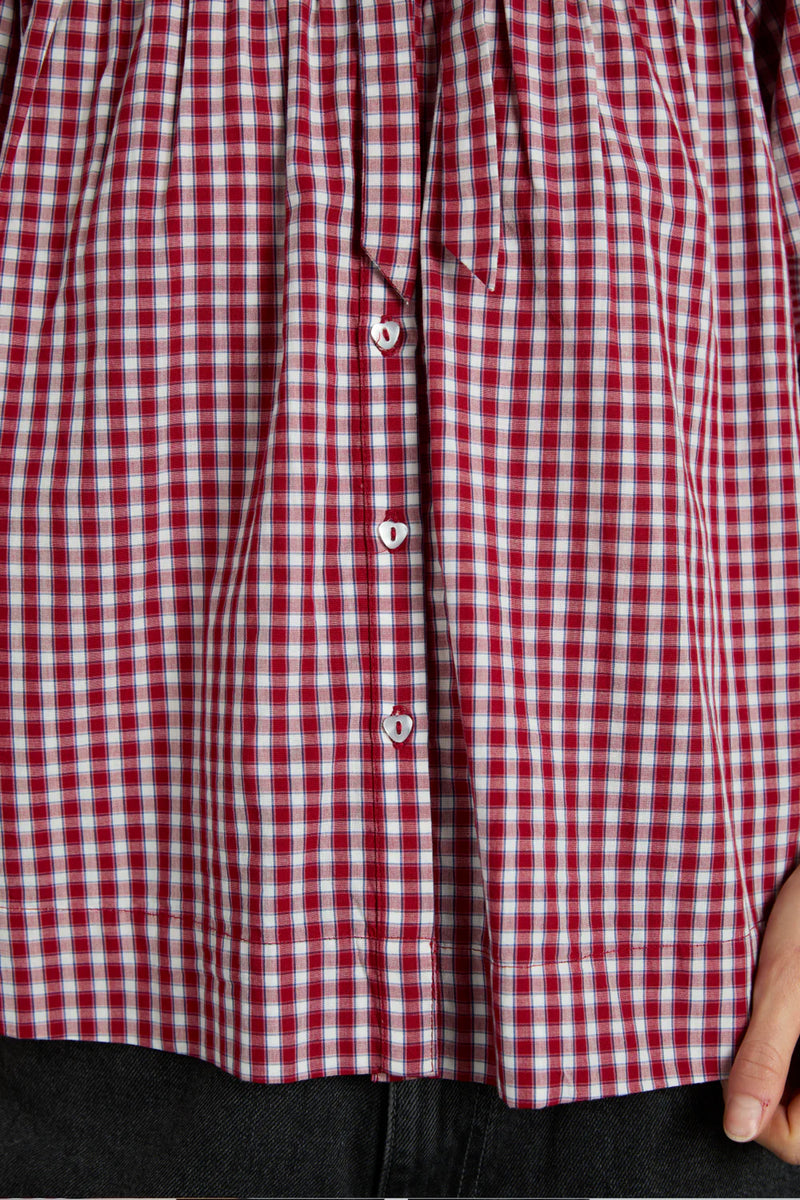 Damson Madder Mila Cherry Gingham Blouse