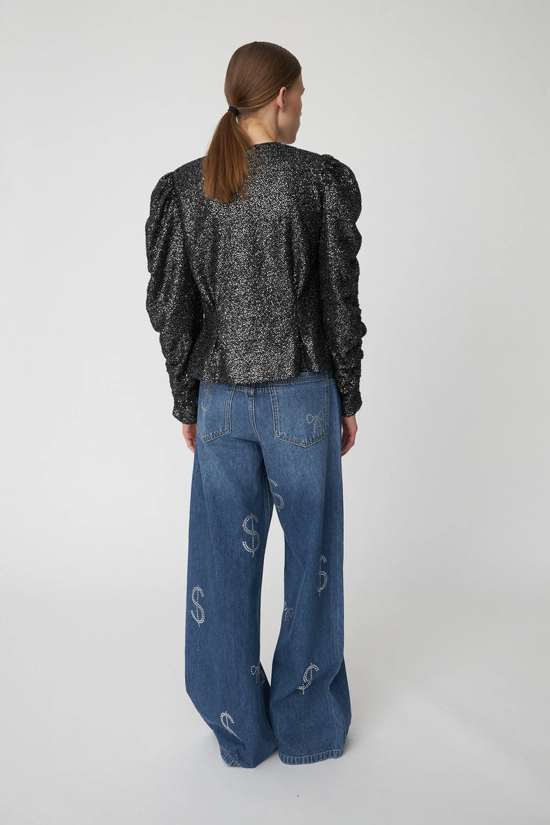 Stella Nova Sequin Metallic Black Lamé Jacket