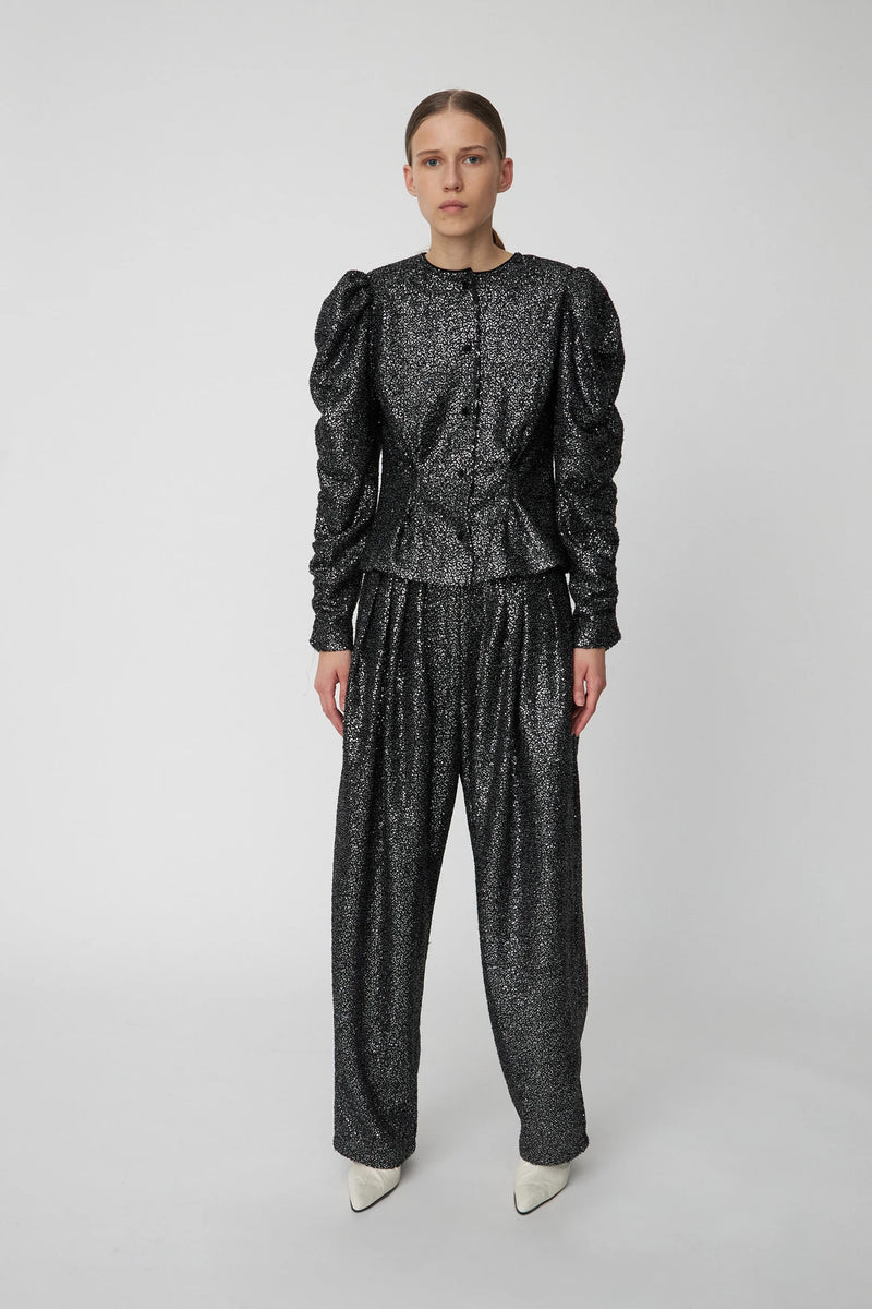 Stella Nova Sequin Metallic Black Lamé Jacket