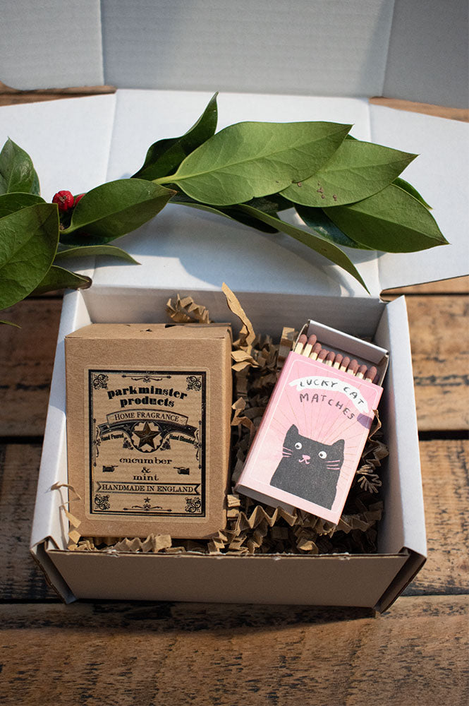 Lucky Cat Candle and Matches Gift Box