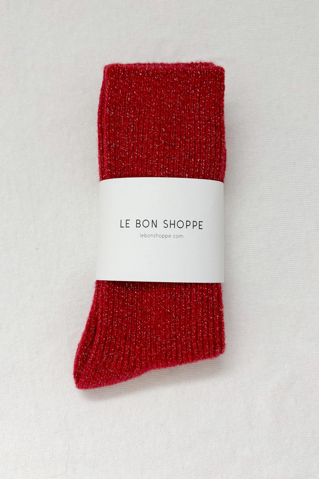 Le Bon Shoppe Winter Sparkle Poinsettia Socks