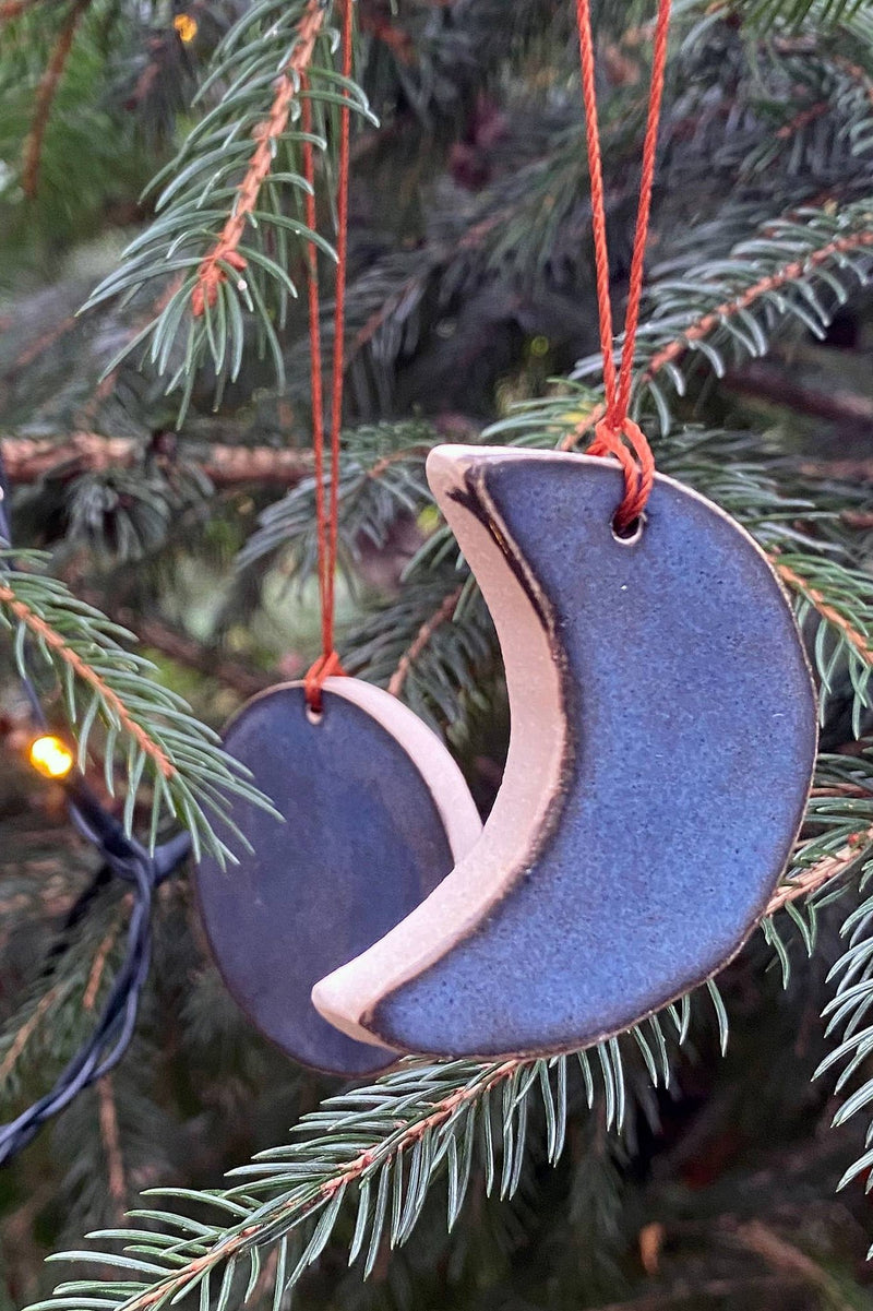 Hannah Bigley Blue Moon Ceramic Hanging Decorations