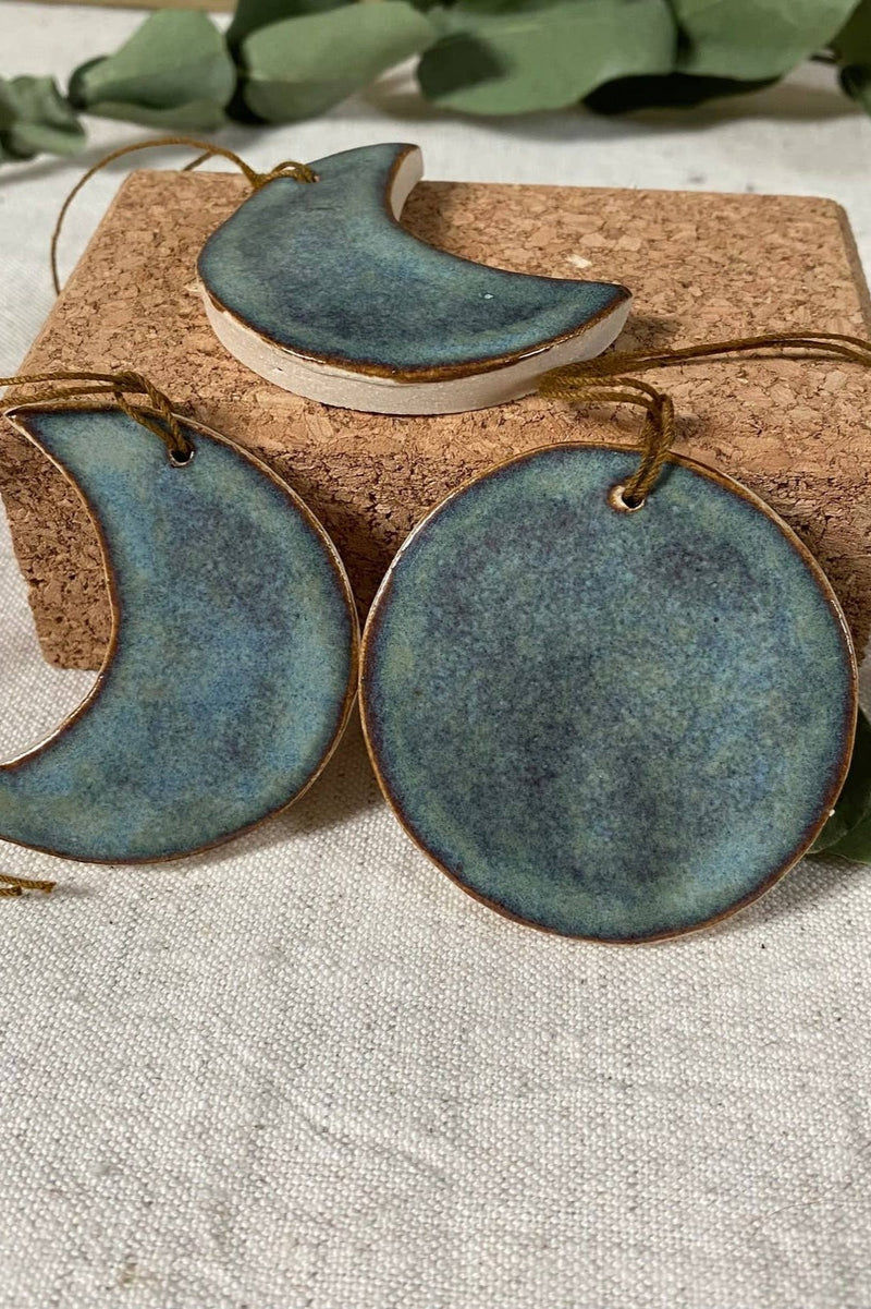 Hannah Bigley Blue Moon Ceramic Hanging Decorations