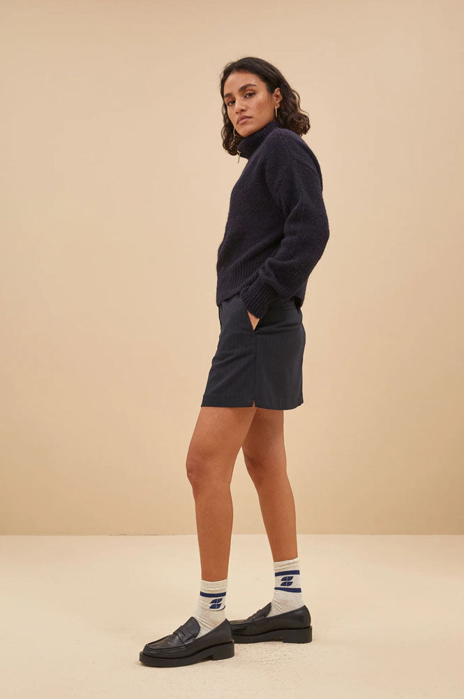 By-Bar Boxy Midnight Blue Pullover