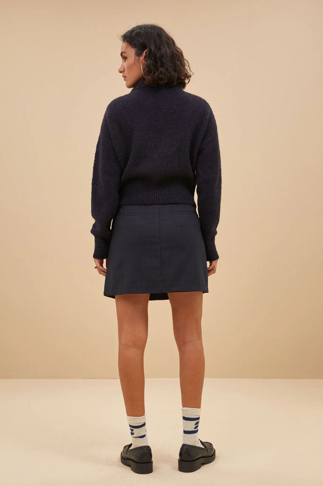 By-Bar Boxy Midnight Blue Pullover