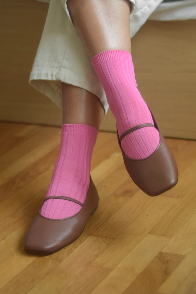 Le Bon Shoppe Her Bright Pink Socks - The Mercantile London