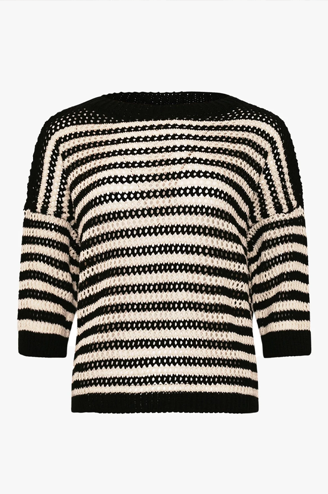 Noella Mimi Cardine Black Stripe Pullover