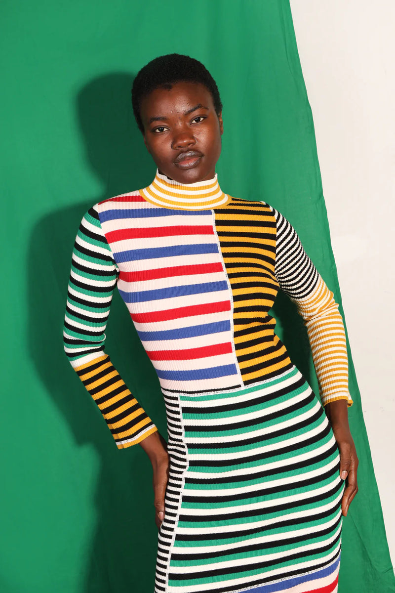 L.F. Markey Cecil Multi Stripe Dress