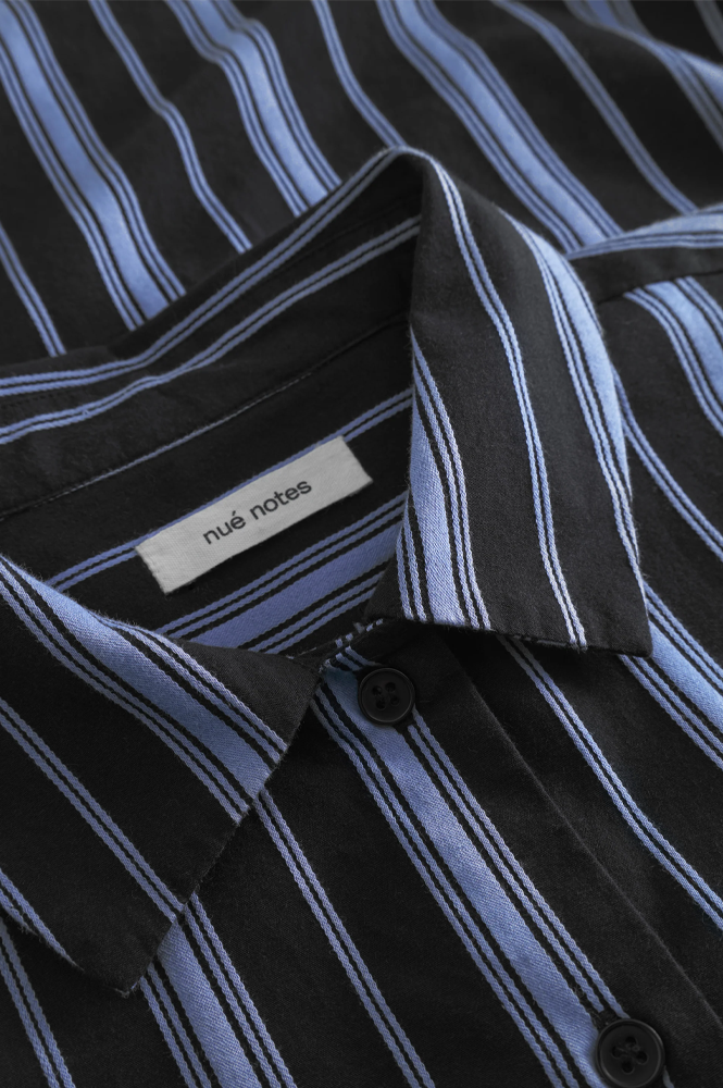 Nué Notes Clovis Dark Blue Stripe Shirt