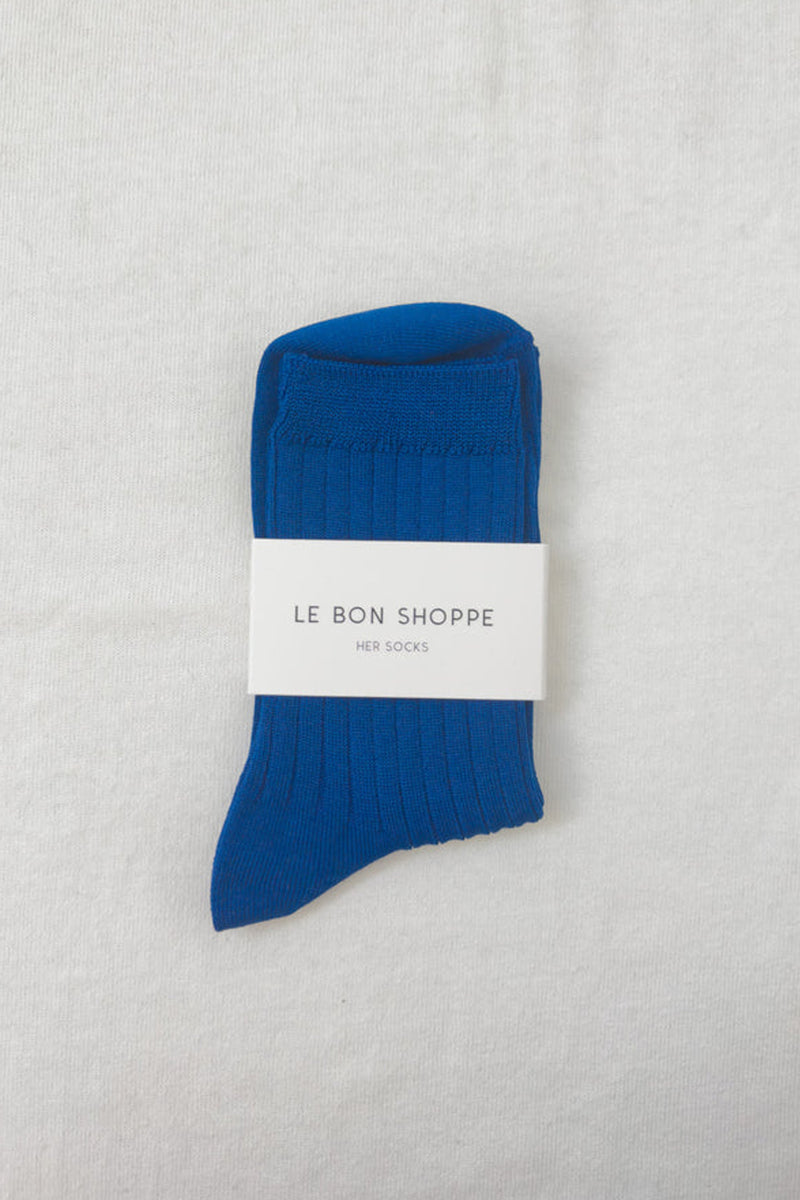 Le Bon Shoppe Her Cobalt Socks - The Mercantile London