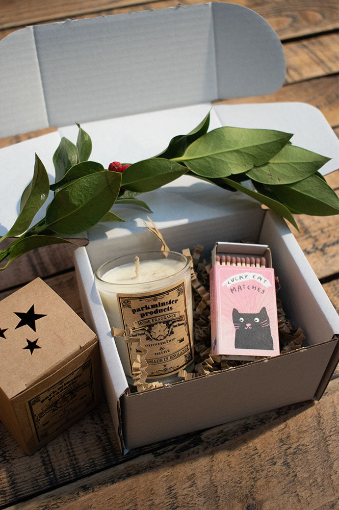 Lucky Cat Candle and Matches Gift Box