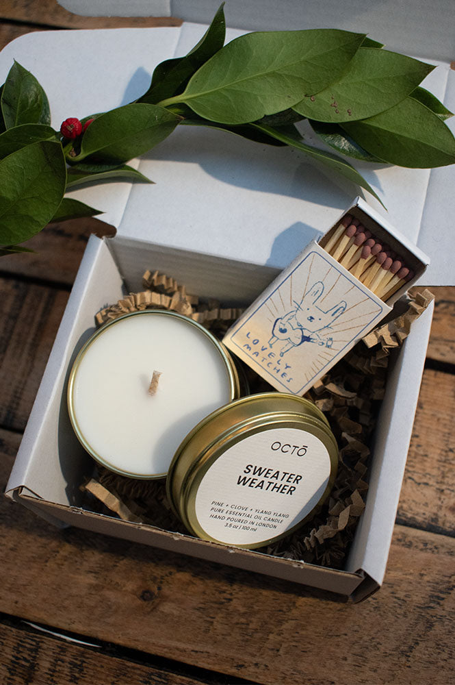 Guitar Bunny Candle and Matches Gift Box