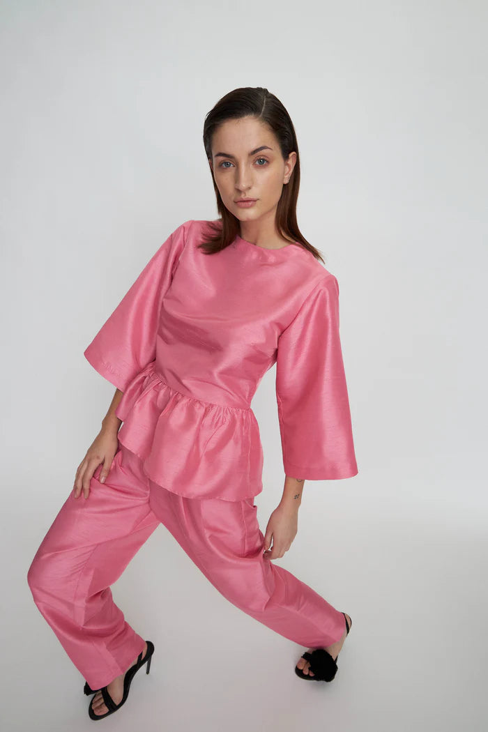 Stella Nova Crispy Pleated Pink Trousers