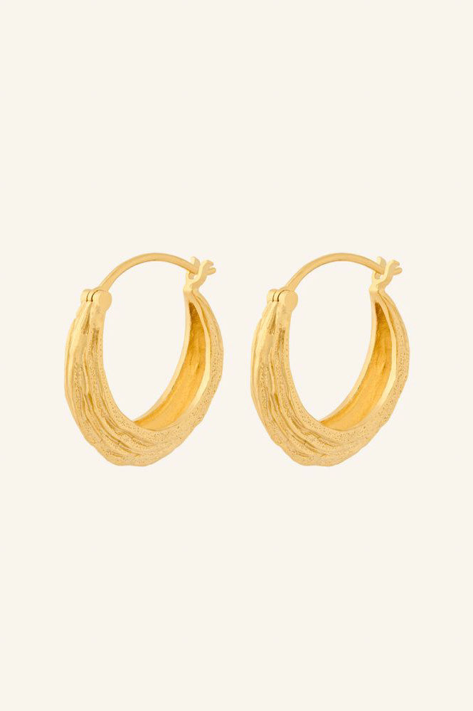 Pernille Corydon Small Coastline Gold Earrings