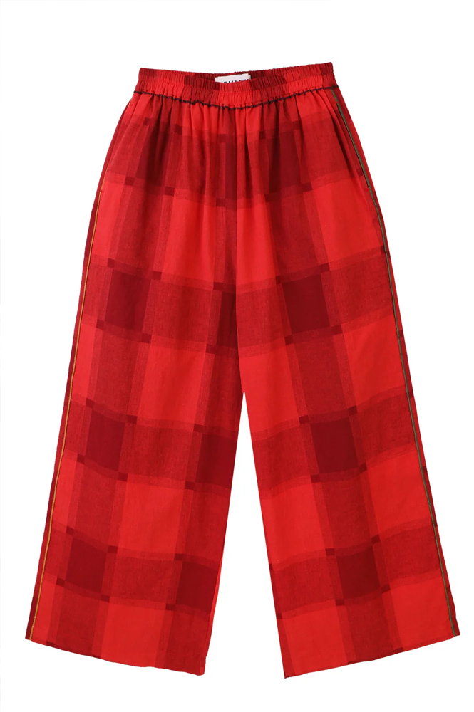 L.F. Markey Eamon Red Gingham Trousers