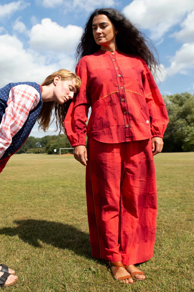 L.F. Markey Eamon Red Gingham Trousers