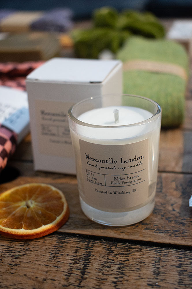 Mercantile London Elder Street Black Pomegranate Votive Candle