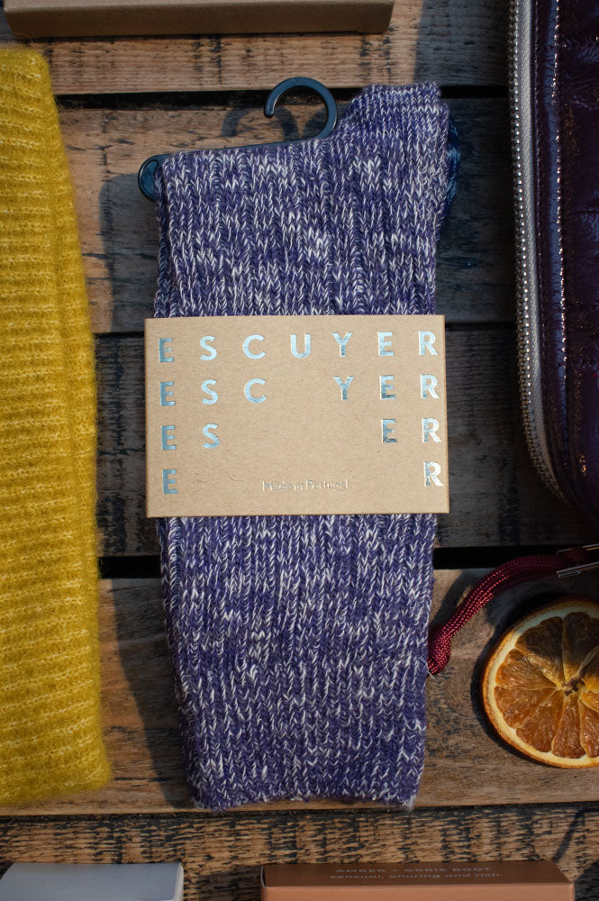 Escuyer Melange Purple Socks