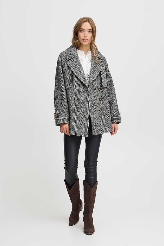 Atelier Rêve Jesse Herringbone Jaquard Coat