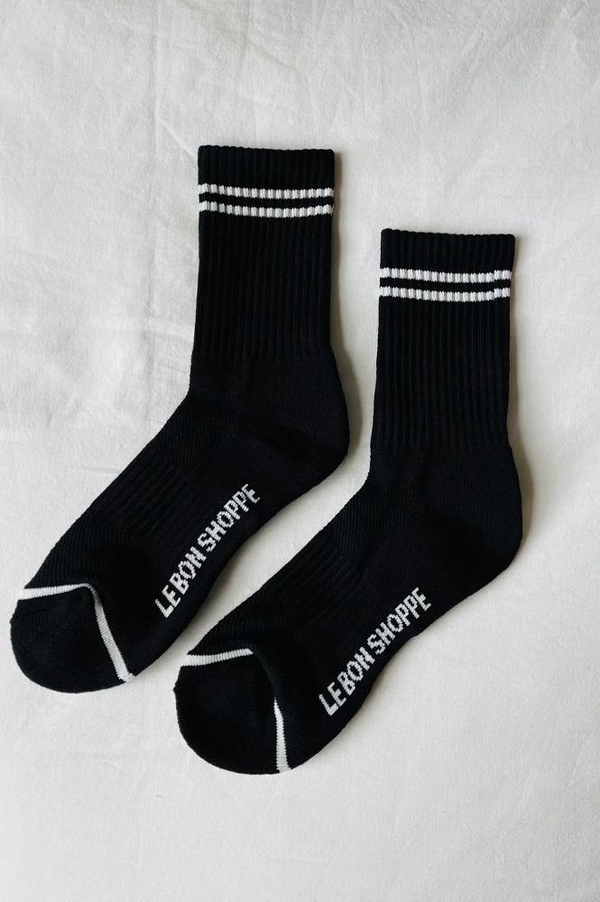 Le Bon Shoppe Boyfriend Noir Socks - The Mercantile London