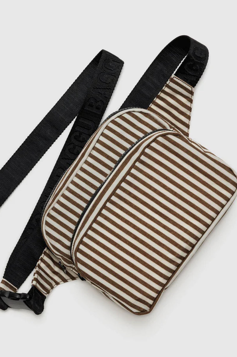 Baggu Brown Stripe Fanny Pack