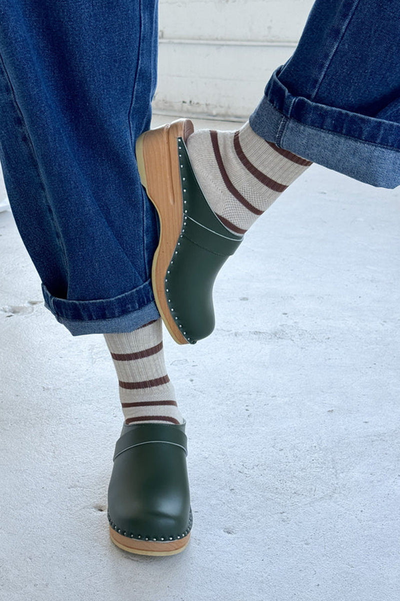 Le Bon Shoppe Boyfriend Flax Striped Socks - The Mercantile London