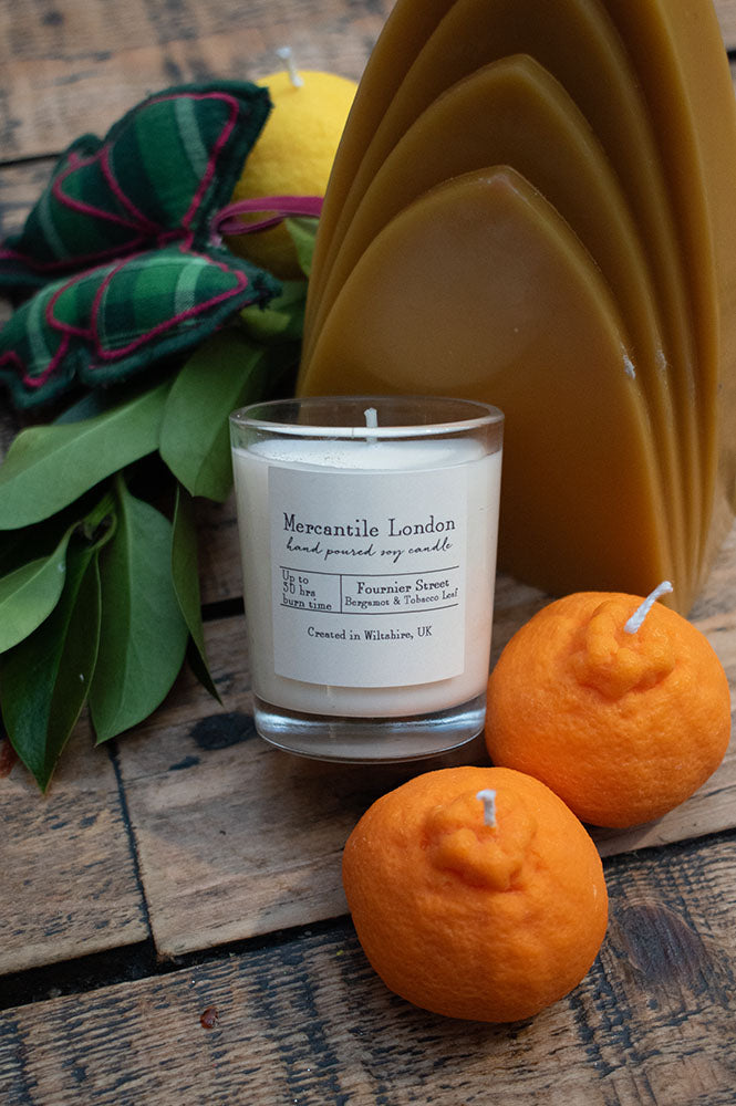 Mercantile London Fournier Street Bergamot And Tobacco Leaf Votive Candle