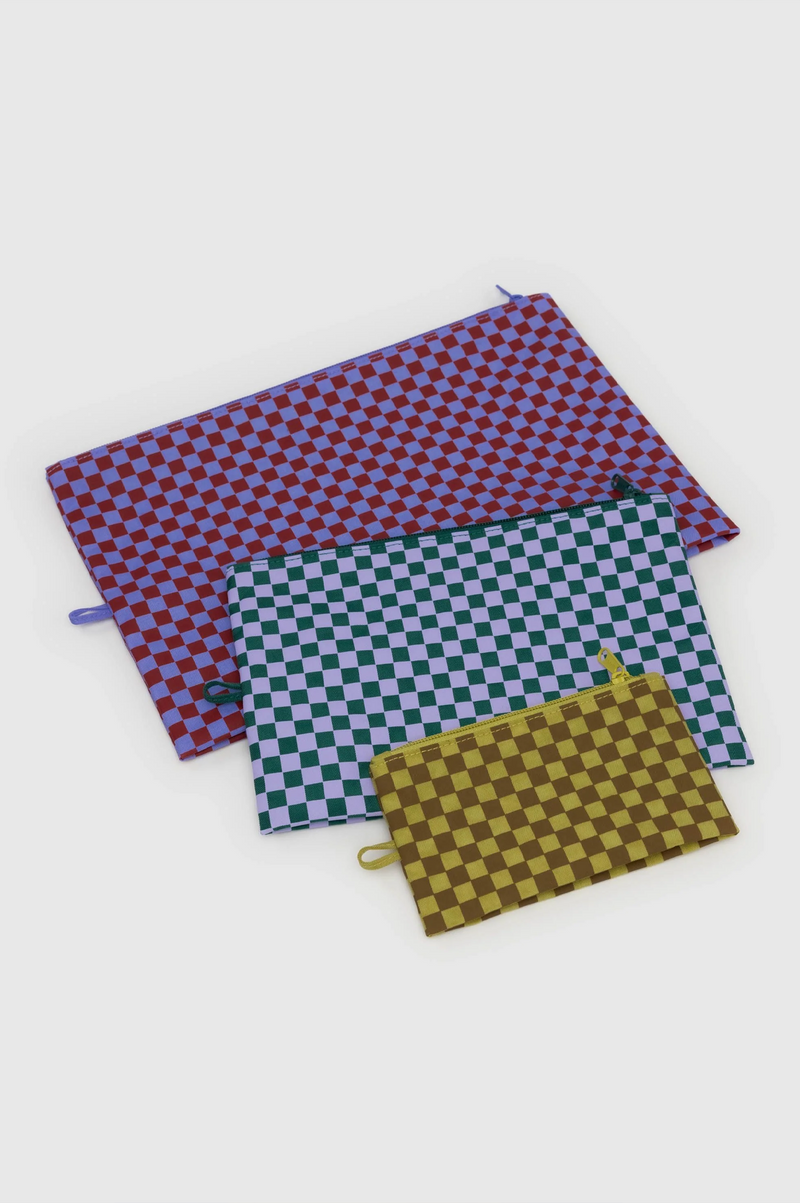 Baggu Go Pouch Jewel Checks Set