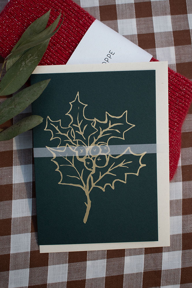 Atelier Auge Holly Greeting Card