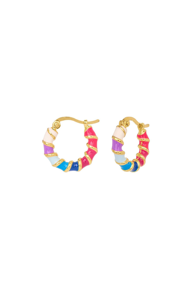 Anna + Nina Holographic Hoop Earrings