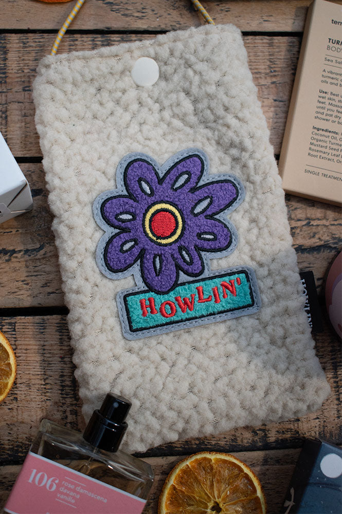 Howlin Ecru Flower Pouch