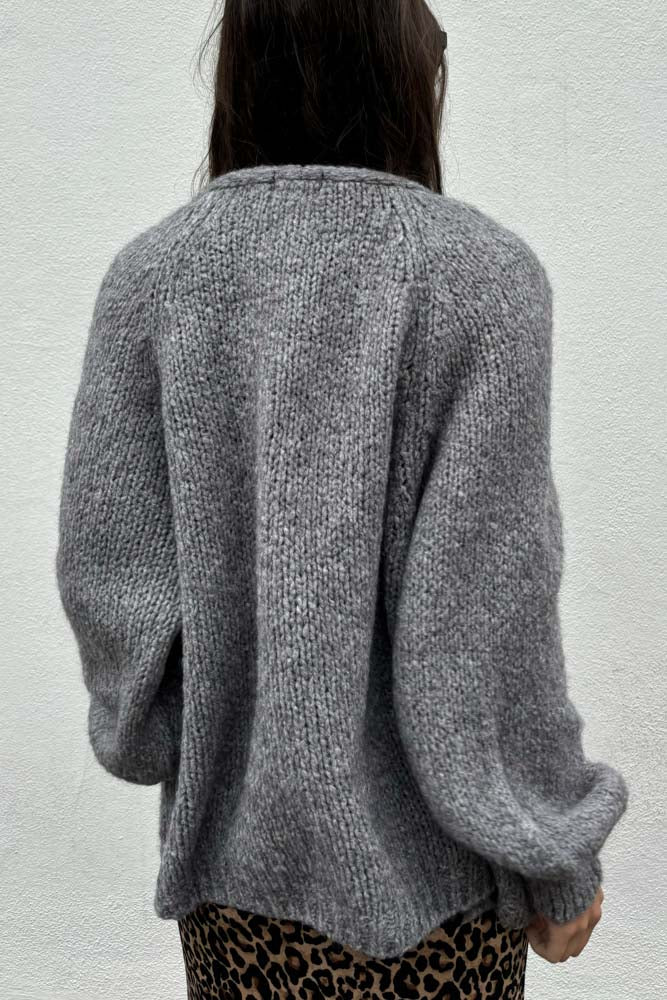 Noella Fora Dark Grey Melange Cardigan