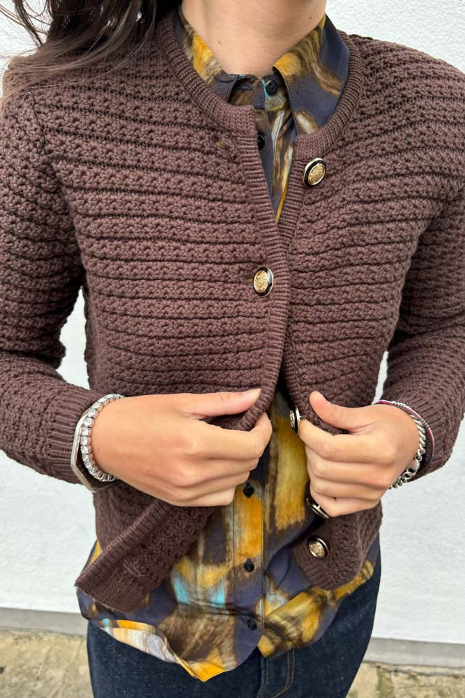 Ba&sh Gaspard Chocolate Cardigan